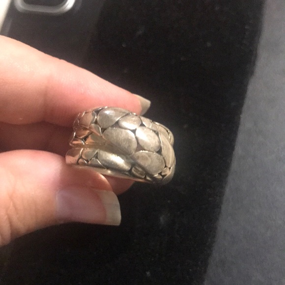 . 925 Sterling Silver Dot / Tortoise Ring 10.6g - Picture 2 of 7